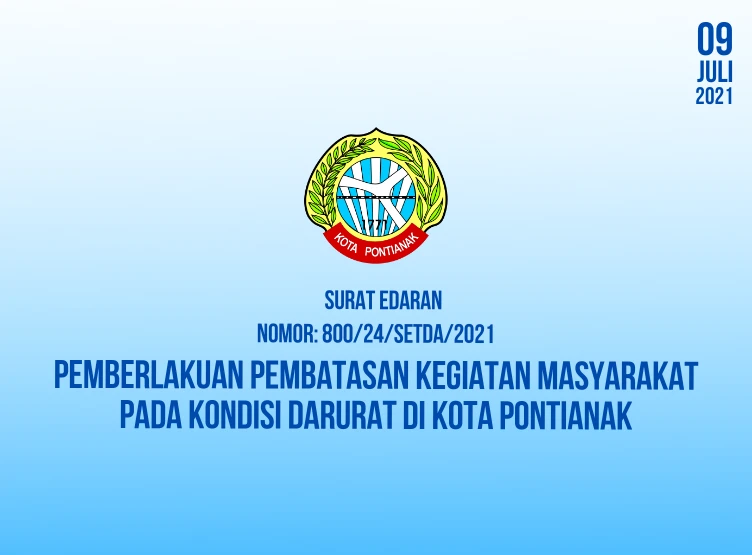 Pemberlakuan Pembatasan Kegiatan Masyarakat Pada Kondisi Darurat di Kota Pontianak